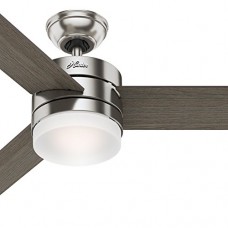 Hunter 54" Contemporary Ceiling Fan with Remote Control in Brushed Nickel (Certified Refurbished) - B074HTYY95